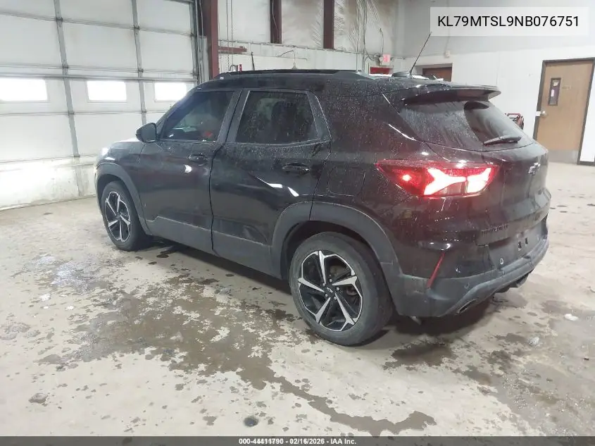 KL79MTSL9NB076751 2022 Chevrolet Trailblazer Fwd Rs