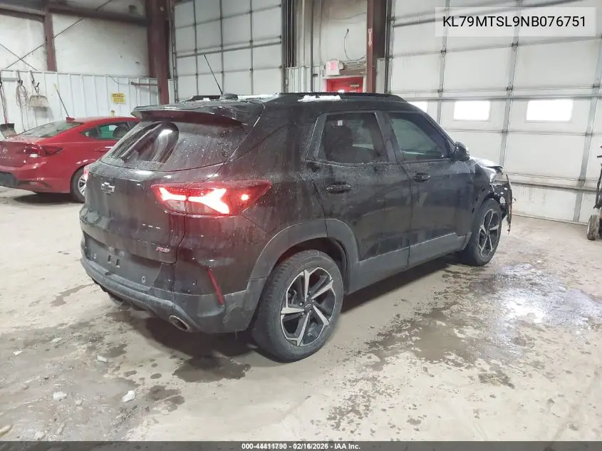 KL79MTSL9NB076751 2022 Chevrolet Trailblazer Fwd Rs