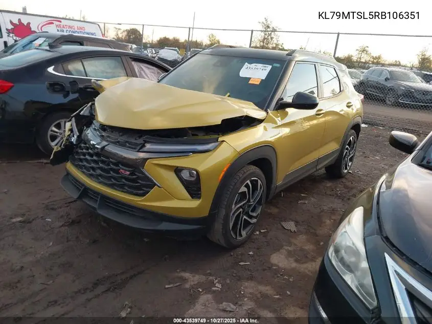 KL79MTSL5RB106351 2024 Chevrolet Trailblazer Fwd Rs