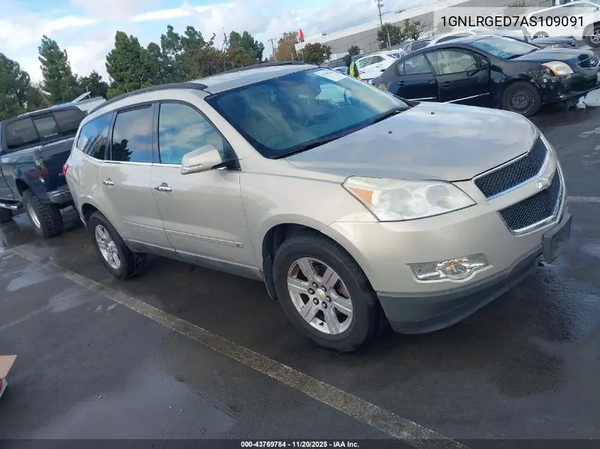 1GNLRGED7AS109091 2010 Chevrolet Traverse Lt