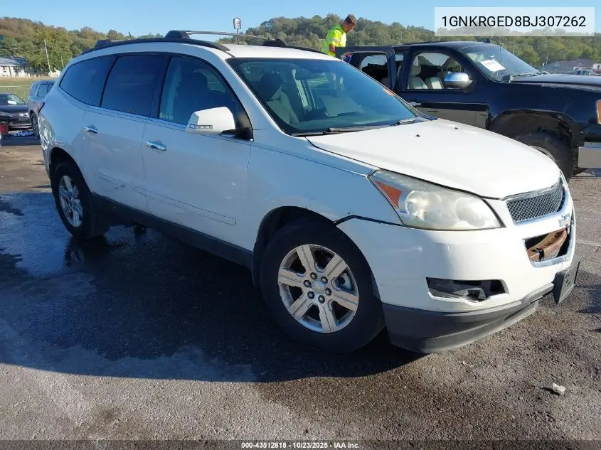 1GNKRGED8BJ307262 2011 Chevrolet Traverse 1Lt