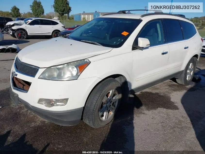 1GNKRGED8BJ307262 2011 Chevrolet Traverse 1Lt