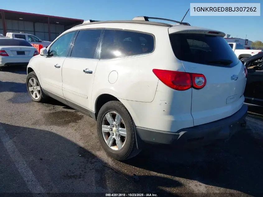 1GNKRGED8BJ307262 2011 Chevrolet Traverse 1Lt