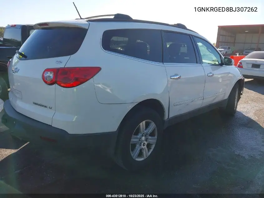 1GNKRGED8BJ307262 2011 Chevrolet Traverse 1Lt