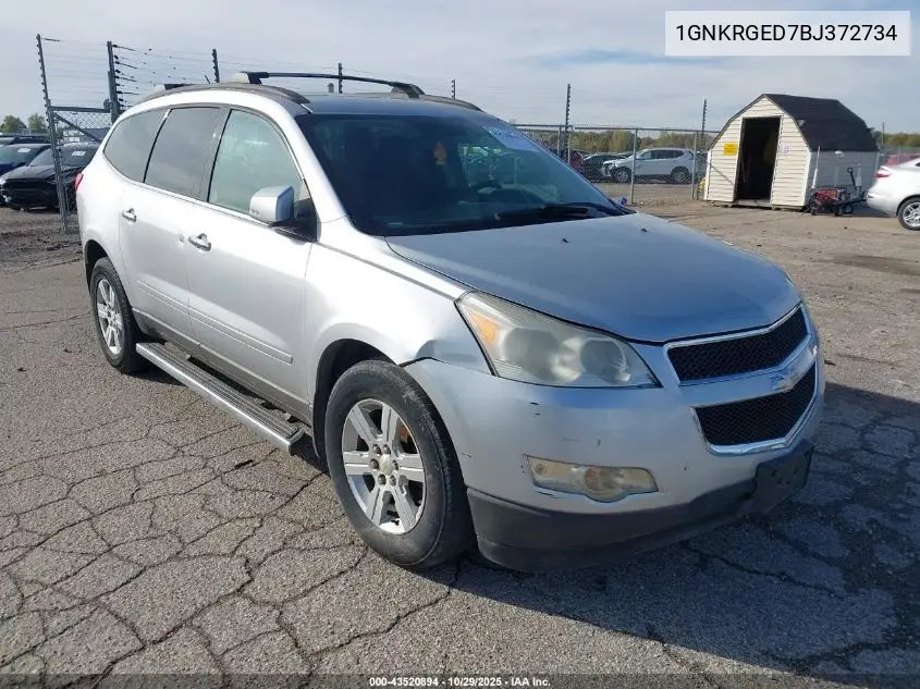 1GNKRGED7BJ372734 2011 Chevrolet Traverse 1Lt