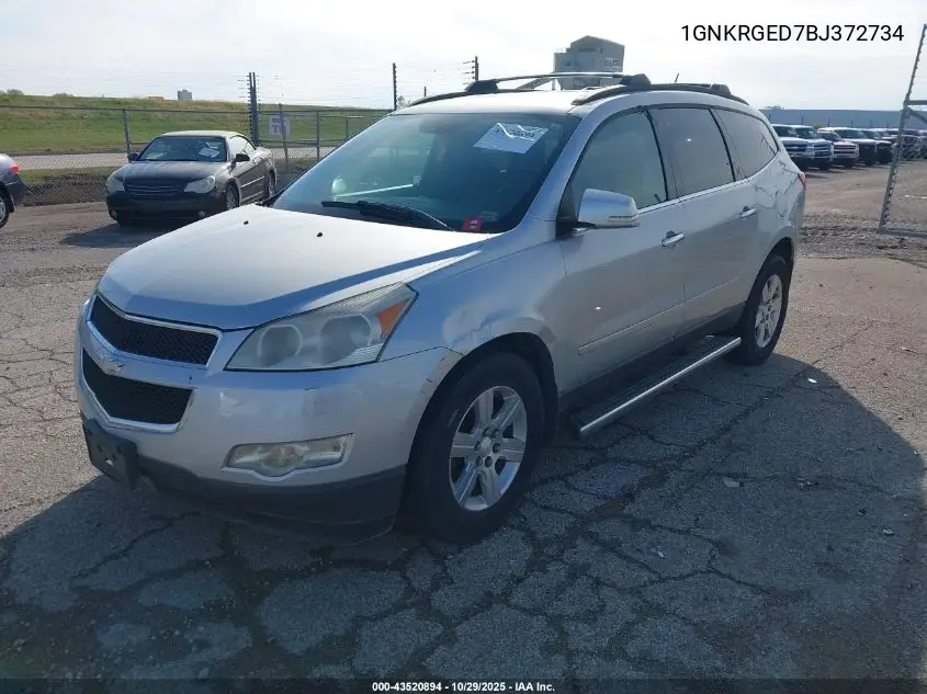 1GNKRGED7BJ372734 2011 Chevrolet Traverse 1Lt