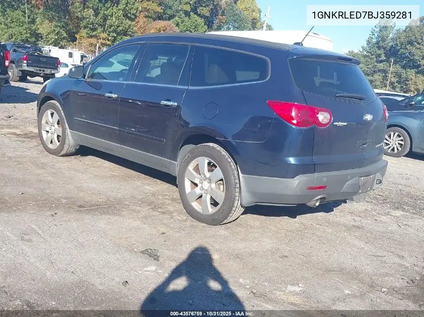 1GNKRLED7BJ359281 2011 Chevrolet Traverse Ltz