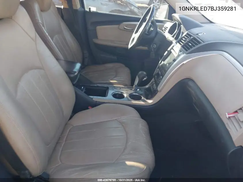1GNKRLED7BJ359281 2011 Chevrolet Traverse Ltz