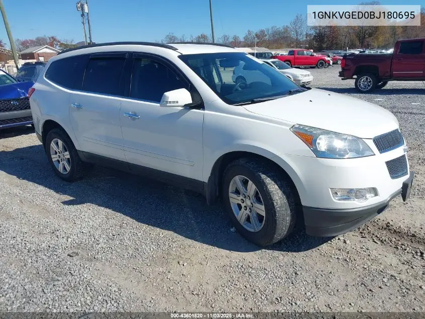 1GNKVGED0BJ180695 2011 Chevrolet Traverse 1Lt