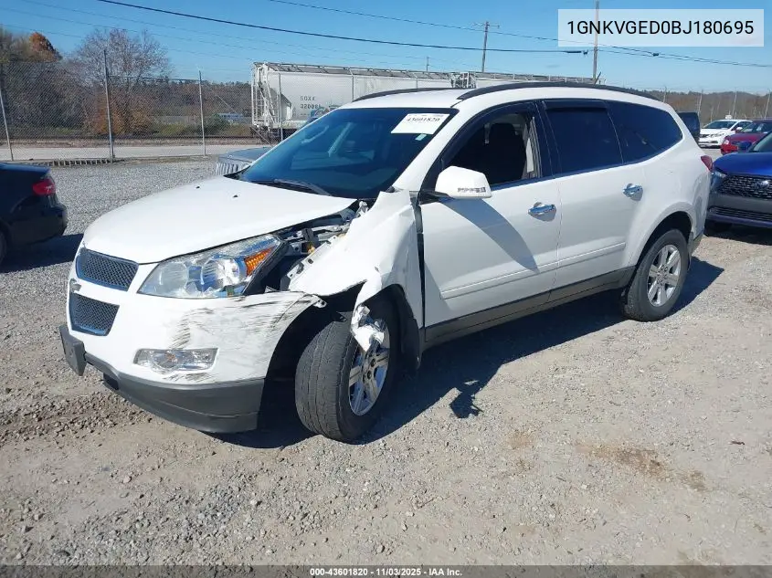 1GNKVGED0BJ180695 2011 Chevrolet Traverse 1Lt