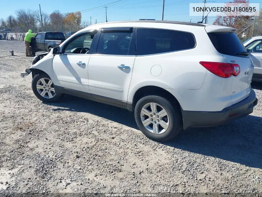 1GNKVGED0BJ180695 2011 Chevrolet Traverse 1Lt