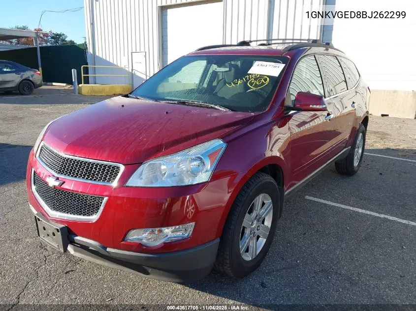 1GNKVGED8BJ262299 2011 Chevrolet Traverse 1Lt