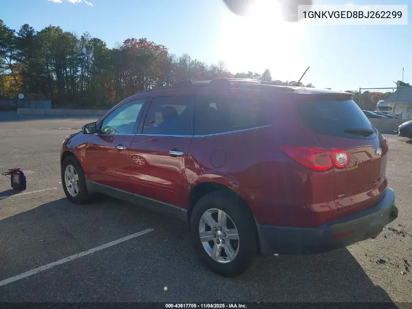 1GNKVGED8BJ262299 2011 Chevrolet Traverse 1Lt