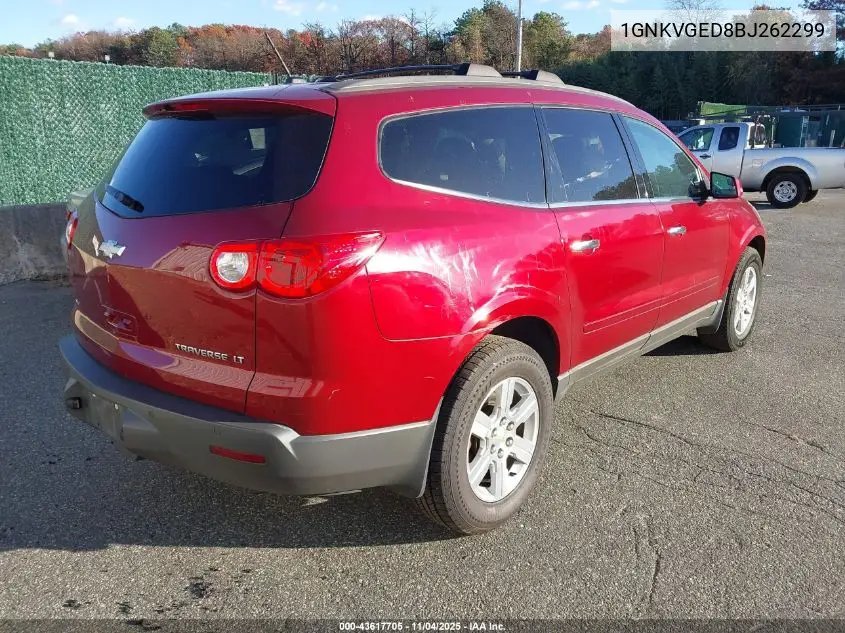 1GNKVGED8BJ262299 2011 Chevrolet Traverse 1Lt