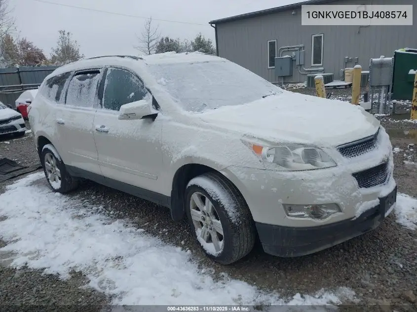 1GNKVGED1BJ408574 2011 Chevrolet Traverse 1Lt