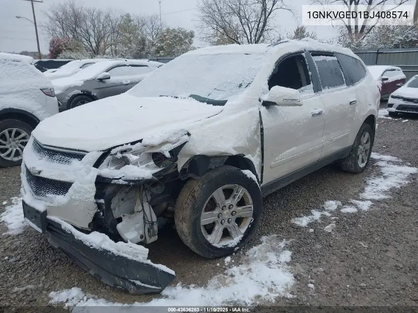 1GNKVGED1BJ408574 2011 Chevrolet Traverse 1Lt