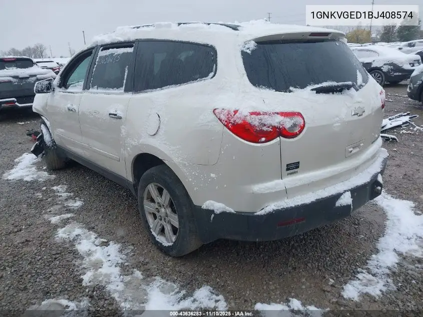 1GNKVGED1BJ408574 2011 Chevrolet Traverse 1Lt
