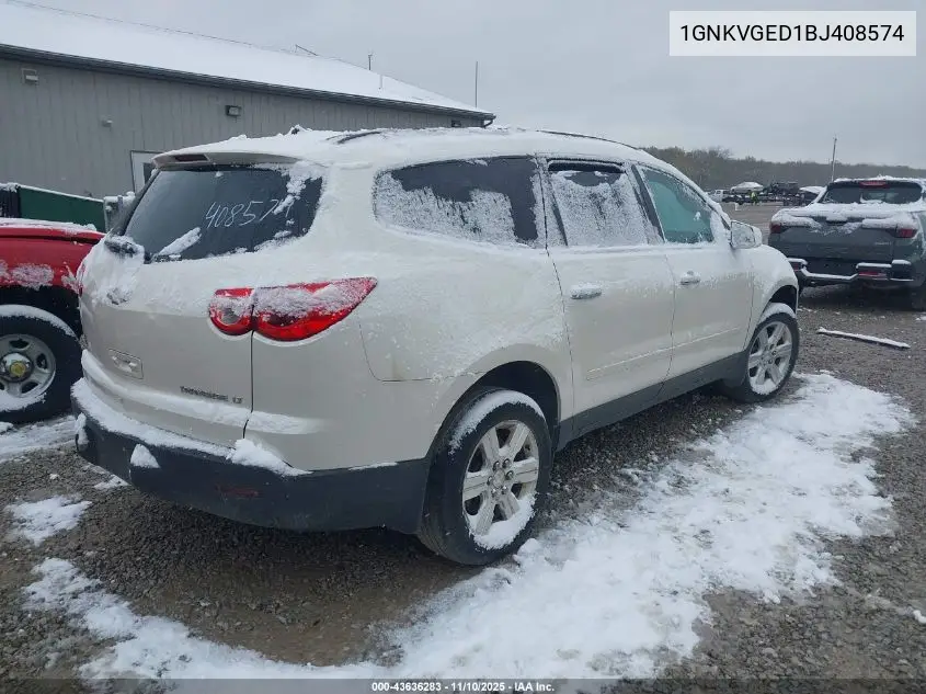 1GNKVGED1BJ408574 2011 Chevrolet Traverse 1Lt