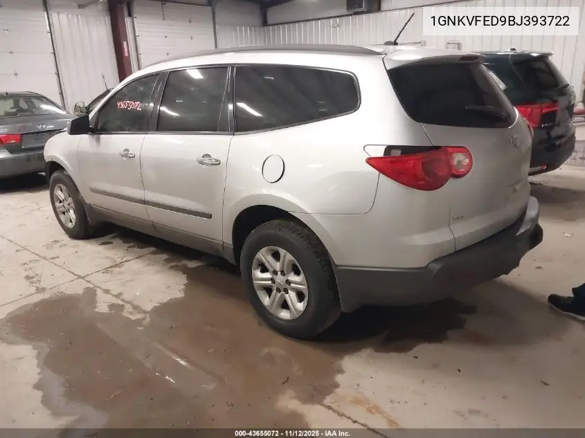1GNKVFED9BJ393722 2011 Chevrolet Traverse Ls