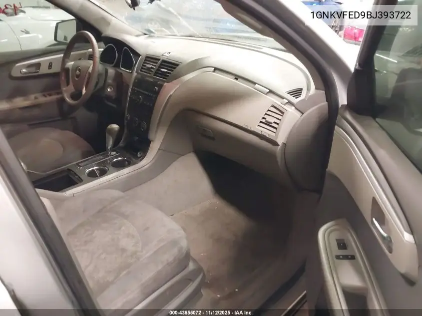 1GNKVFED9BJ393722 2011 Chevrolet Traverse Ls