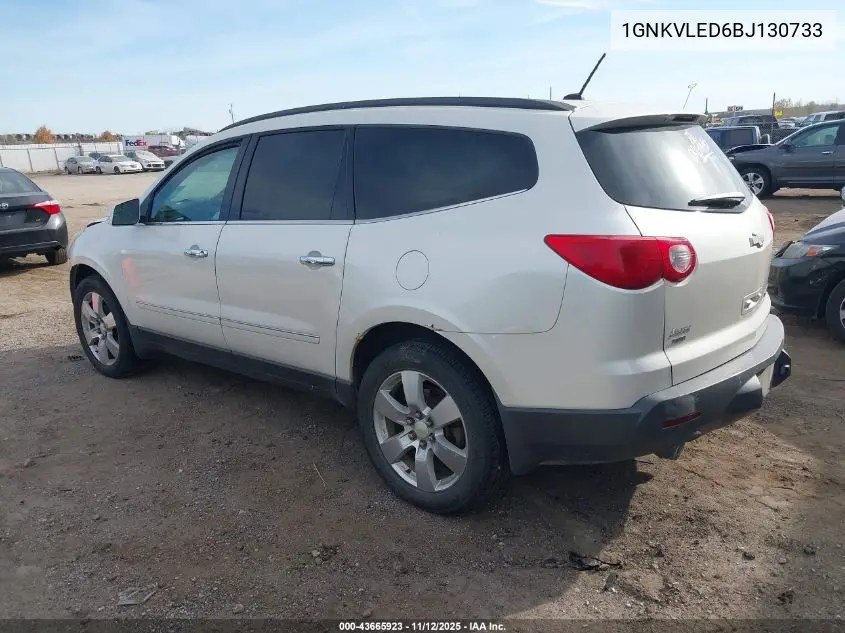 1GNKVLED6BJ130733 2011 Chevrolet Traverse Ltz