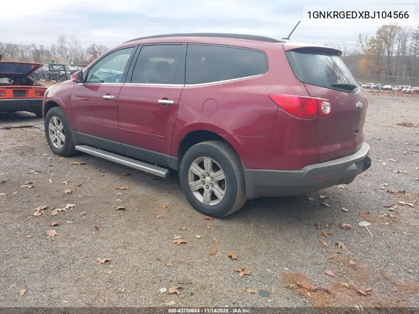 1GNKRGEDXBJ104566 2011 Chevrolet Traverse 1Lt