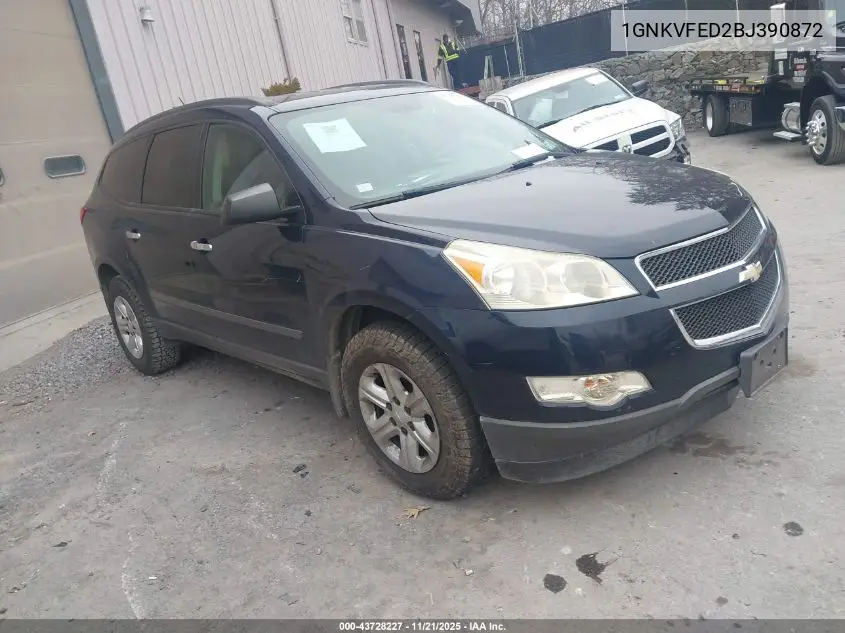 1GNKVFED2BJ390872 2011 Chevrolet Traverse Ls