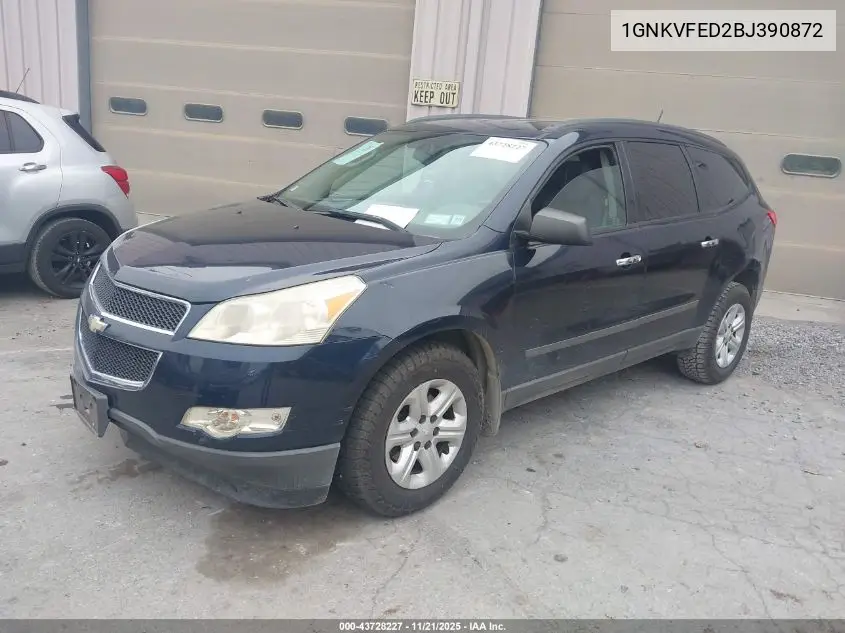 1GNKVFED2BJ390872 2011 Chevrolet Traverse Ls