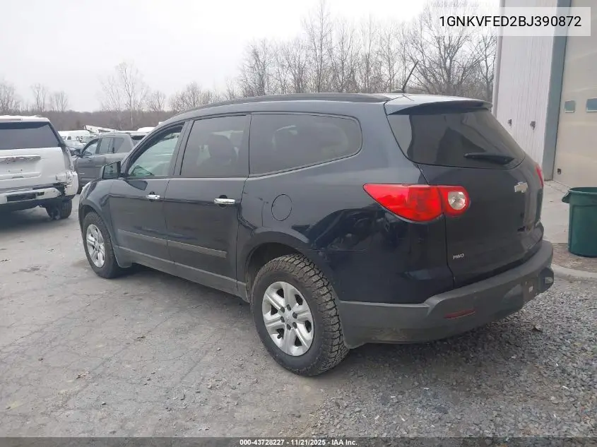 1GNKVFED2BJ390872 2011 Chevrolet Traverse Ls