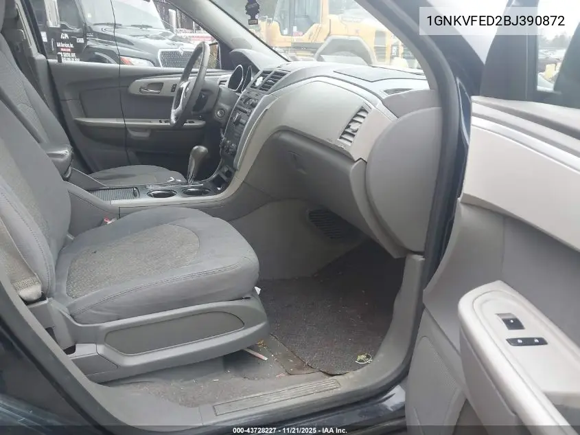 1GNKVFED2BJ390872 2011 Chevrolet Traverse Ls