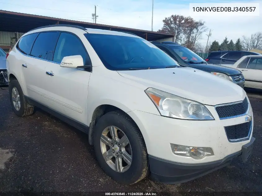 1GNKVGED0BJ340557 2011 Chevrolet Traverse 1Lt