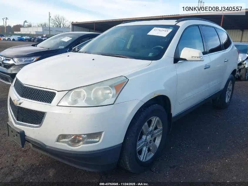 1GNKVGED0BJ340557 2011 Chevrolet Traverse 1Lt