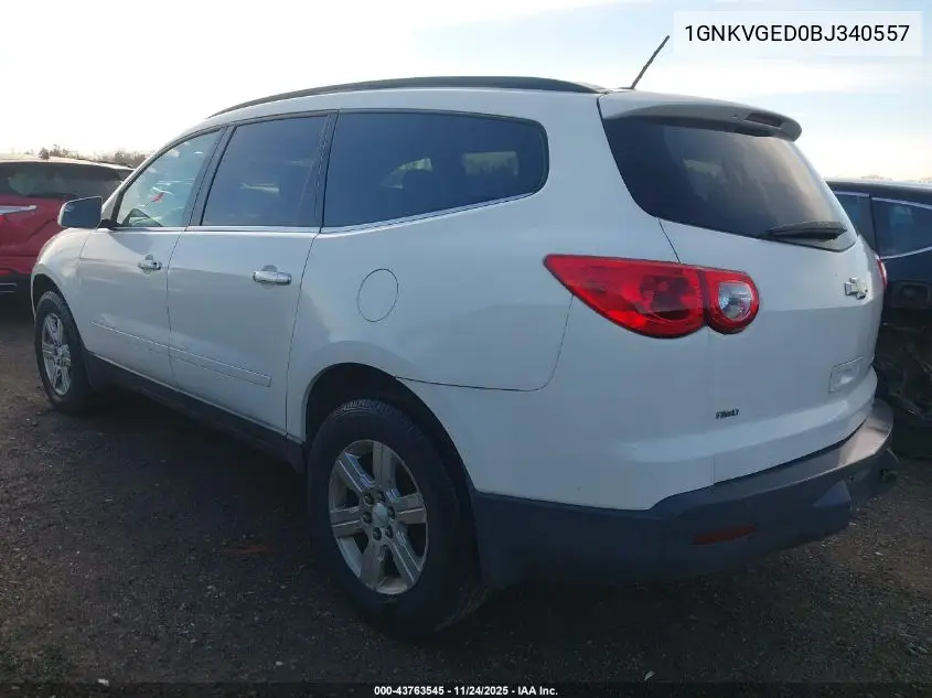 1GNKVGED0BJ340557 2011 Chevrolet Traverse 1Lt