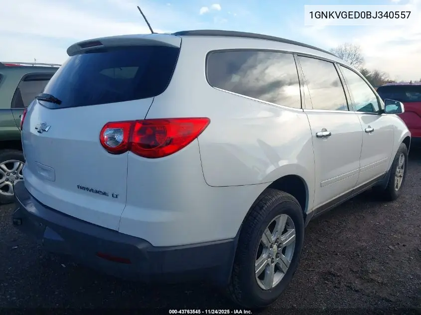 1GNKVGED0BJ340557 2011 Chevrolet Traverse 1Lt