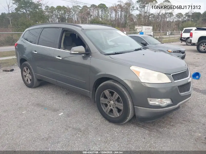 1GNKRGED6BJ171312 2011 Chevrolet Traverse 1Lt