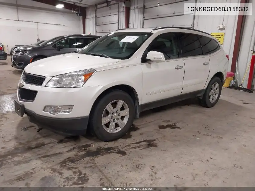 1GNKRGED6BJ158382 2011 Chevrolet Traverse 1Lt
