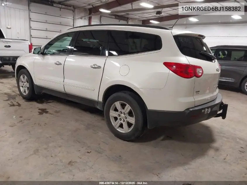 1GNKRGED6BJ158382 2011 Chevrolet Traverse 1Lt