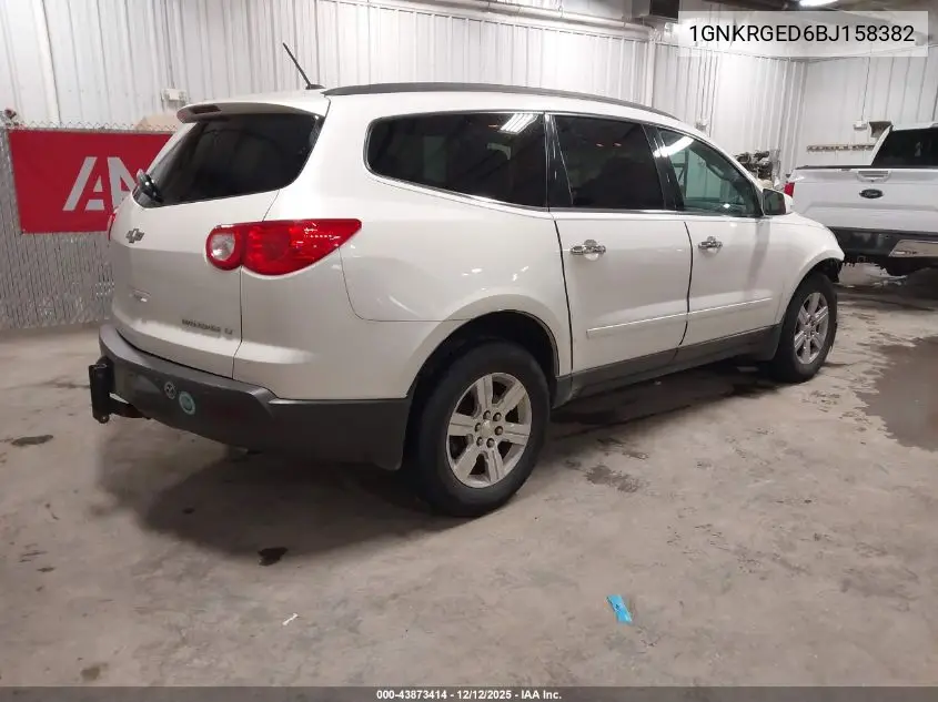 1GNKRGED6BJ158382 2011 Chevrolet Traverse 1Lt