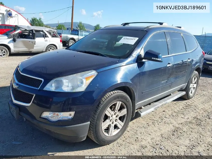 1GNKVJED3BJ189601 2011 Chevrolet Traverse 2Lt