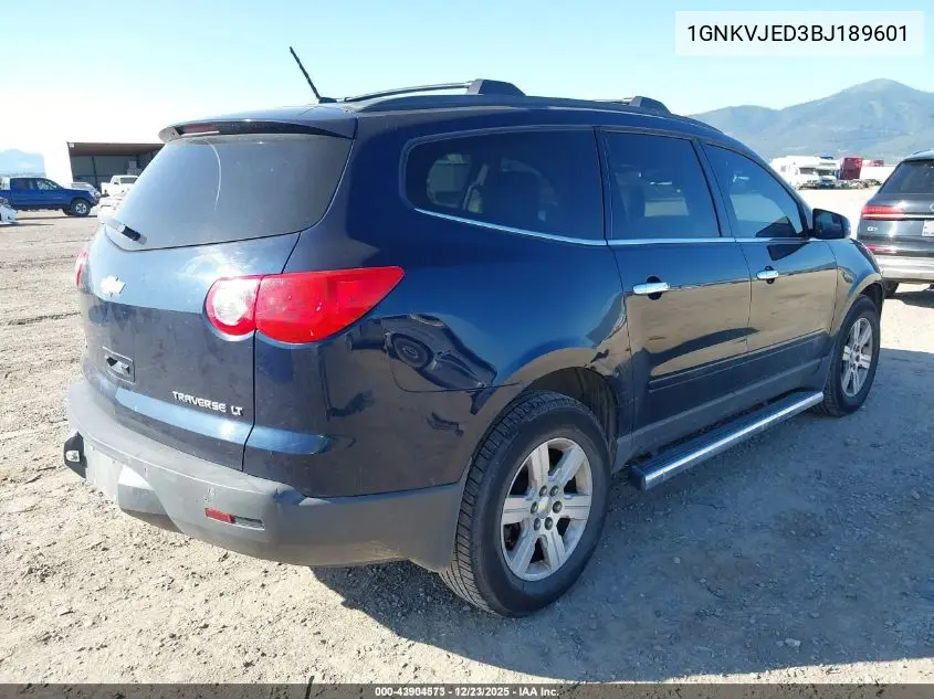 1GNKVJED3BJ189601 2011 Chevrolet Traverse 2Lt