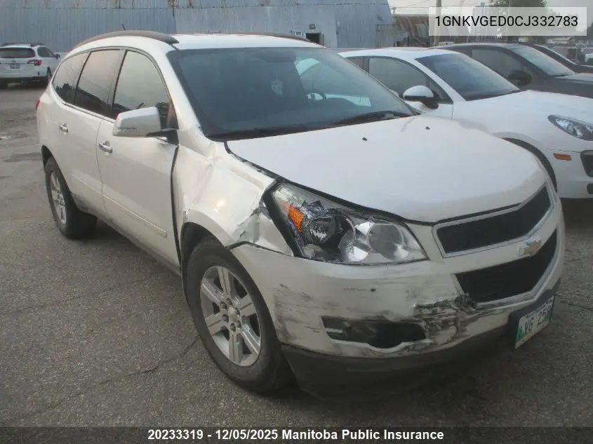 1GNKVGED0CJ332783 2012 Chevrolet Traverse Lt