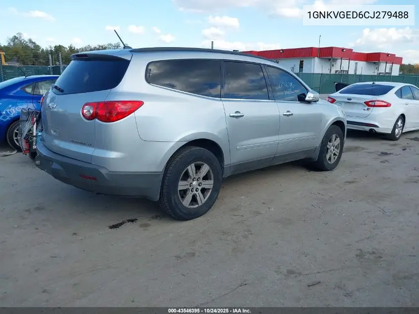 1GNKVGED6CJ279488 2012 Chevrolet Traverse 1Lt
