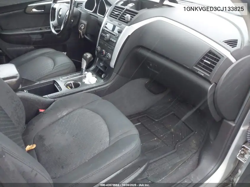 1GNKVGED3CJ133825 2012 Chevrolet Traverse 1Lt
