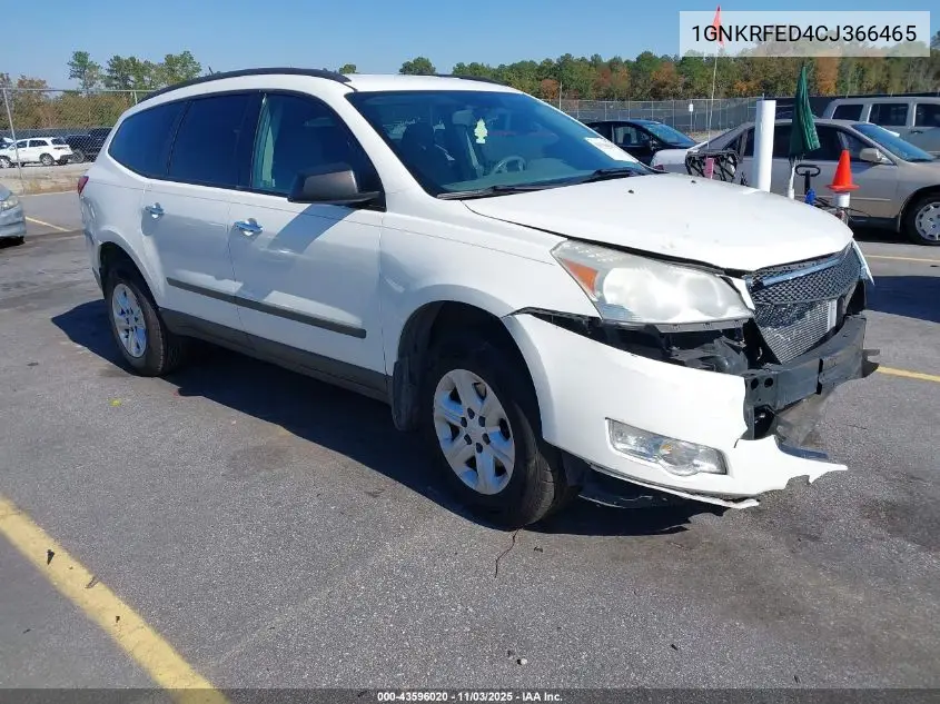 1GNKRFED4CJ366465 2012 Chevrolet Traverse Ls