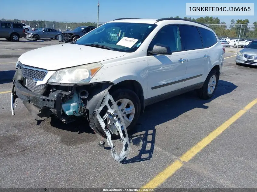 1GNKRFED4CJ366465 2012 Chevrolet Traverse Ls