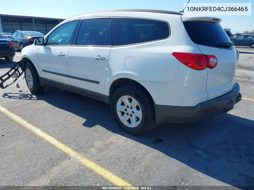 1GNKRFED4CJ366465 2012 Chevrolet Traverse Ls
