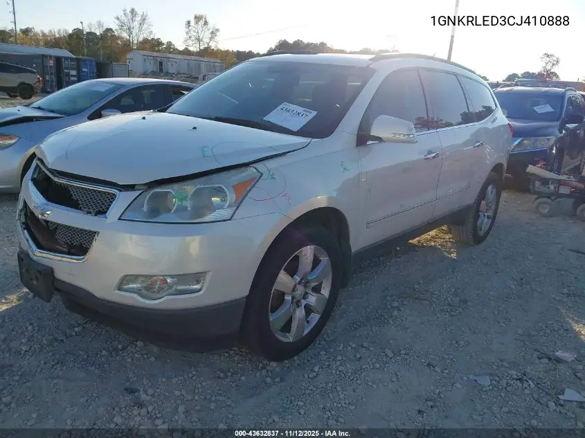 1GNKRLED3CJ410888 2012 Chevrolet Traverse Ltz