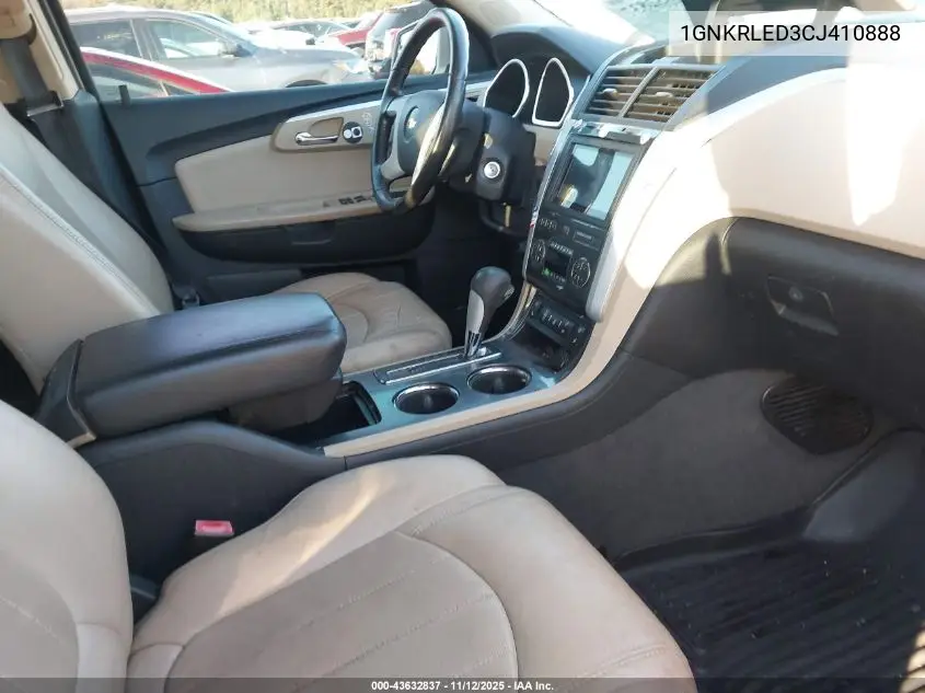 1GNKRLED3CJ410888 2012 Chevrolet Traverse Ltz