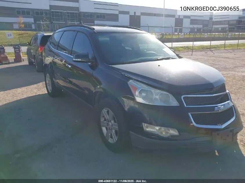 1GNKRGED0CJ390655 2012 Chevrolet Traverse 1Lt