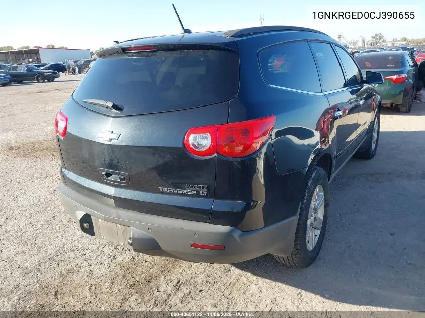 1GNKRGED0CJ390655 2012 Chevrolet Traverse 1Lt